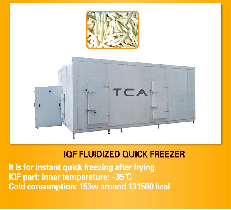 TCA 50-3000kg/H Fully Automatic Potato Chips Frozen French Fries Production Line Making Machine Equipment Trade Price