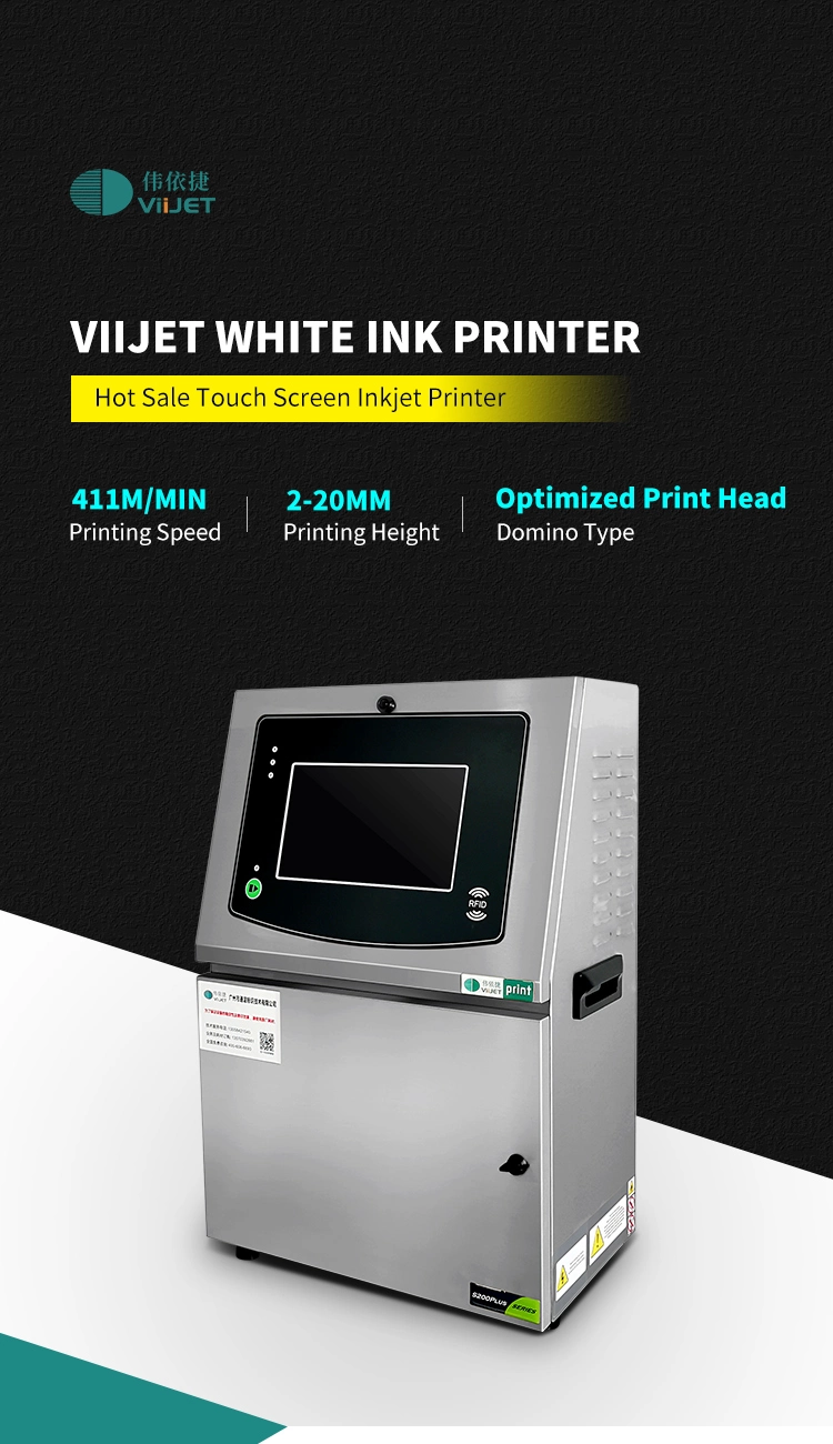 White Ink Printing Machine Cij Printer for Logo/Mark/Code Printing; PVC Pipe/Hose